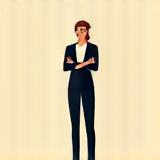 Person standing tall and confident.