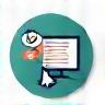 Icon representing online enrollment.